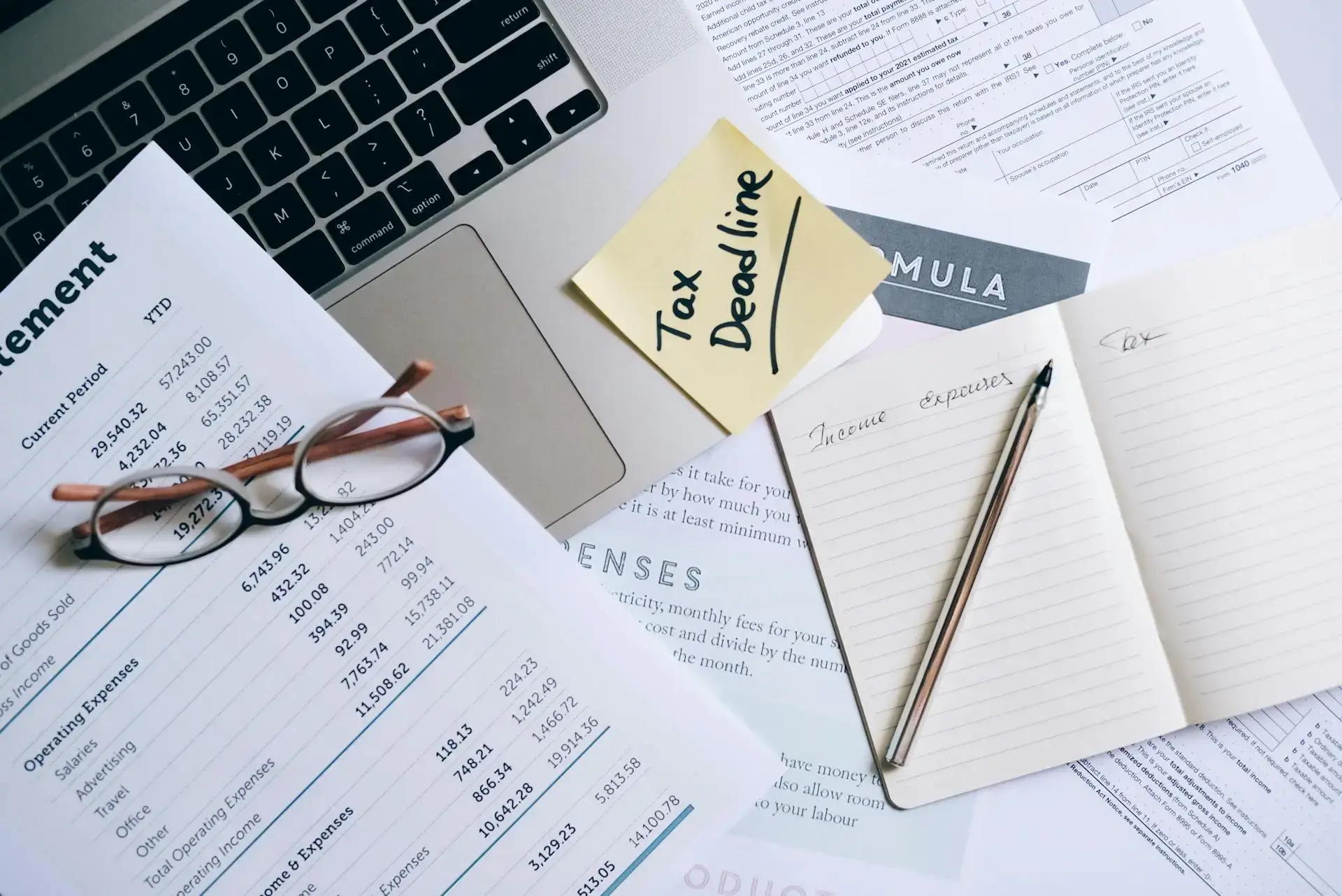 picture of tax calculation